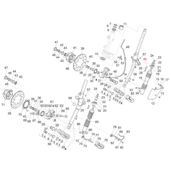 Image of Halteblech Bremsleitung, PIAGGIO für Vespa GTS/GTS Super/GTV/GT 60/GT/GT L 125-300ccm ('03-'13)