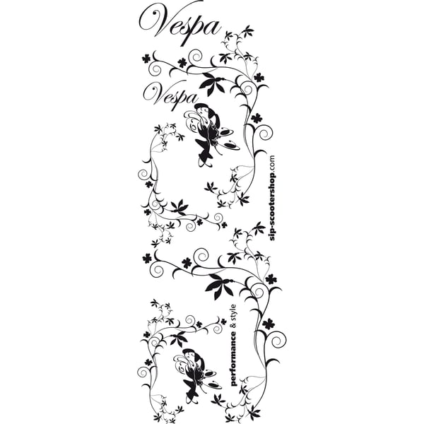 Image of Aufkleberdekorset SIP mit Motiv "Flower" für Vespa