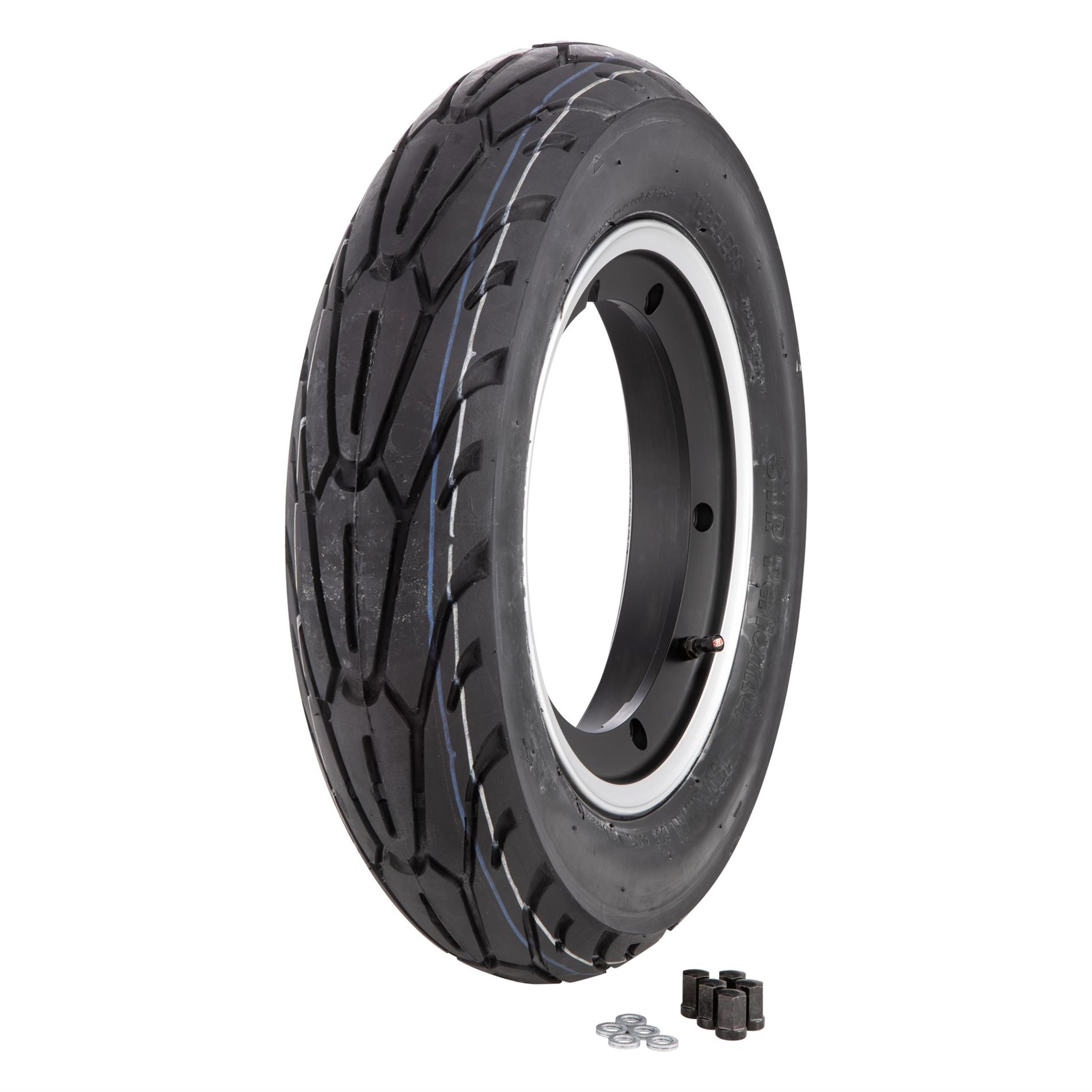 Image of Komplettrad SIP Performer 2.0 3.50-10 59P TL/TT reinforced für Vespa 125 GT/GTR/TS/150 GS VS5T/GL/Sprint/V/T4/180-200 Rally/PX80-200/PE/Lusso/`98/MY/T5/LML Star 125-200 2T/4T für Vespa 125 GT/GTR/TS/150 GS VS5T/GL/Sprint/V/T4/180-200 Rally/PX80-200/PE/Lus