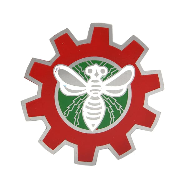 Image of Plakette "Wespe" Beinschild/Radkappe