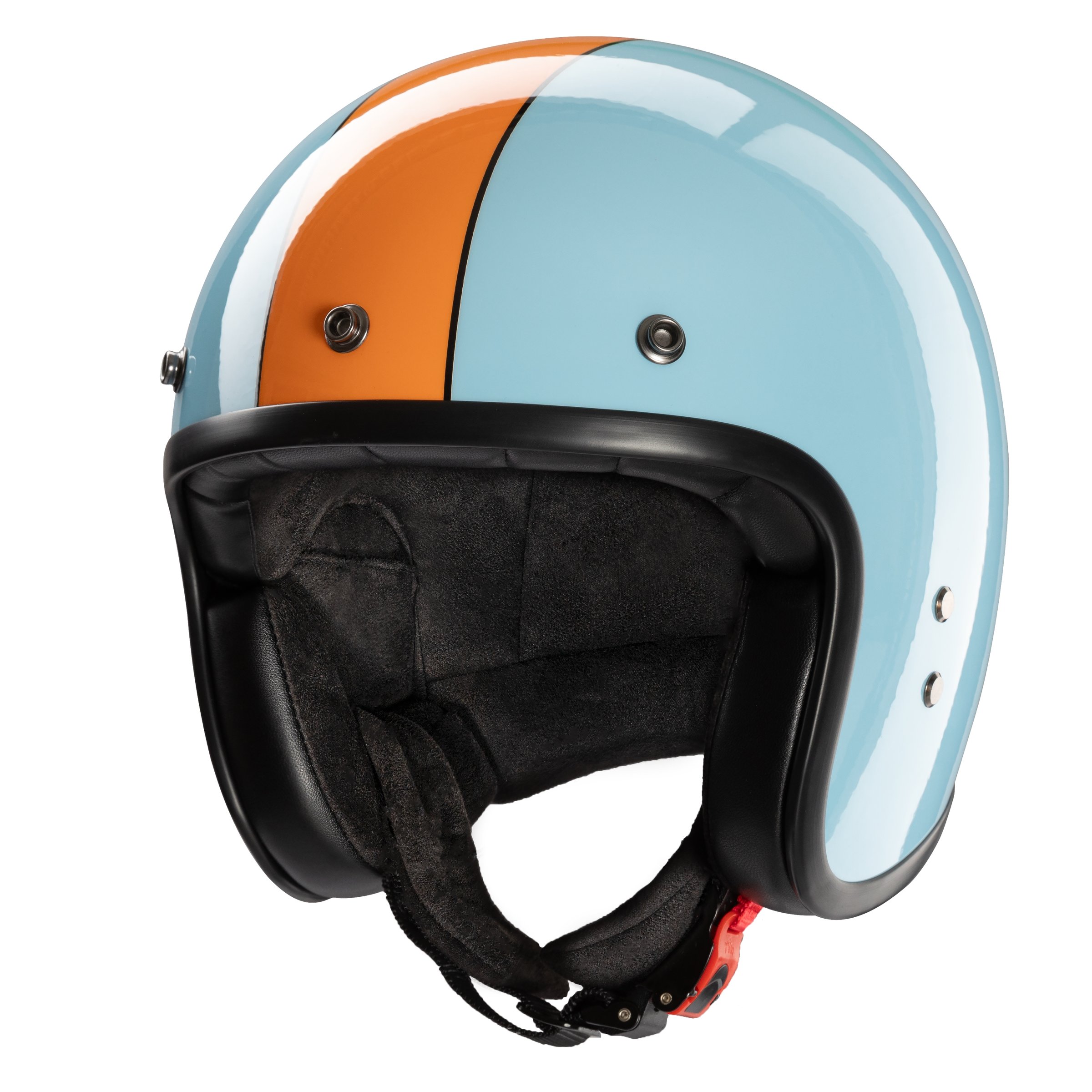 Image of Helm REDBIKE RB 801 GASOLINE, hellblau/orange, Gr. M, 57-58 Jethelm Jethelm