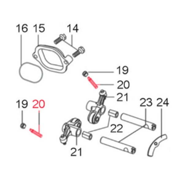 Image of Einstellschraube LML, Ventil, C-4770950 für LML Star 125-200 4T/Star Deluxe 125-150 4S/Speedy
