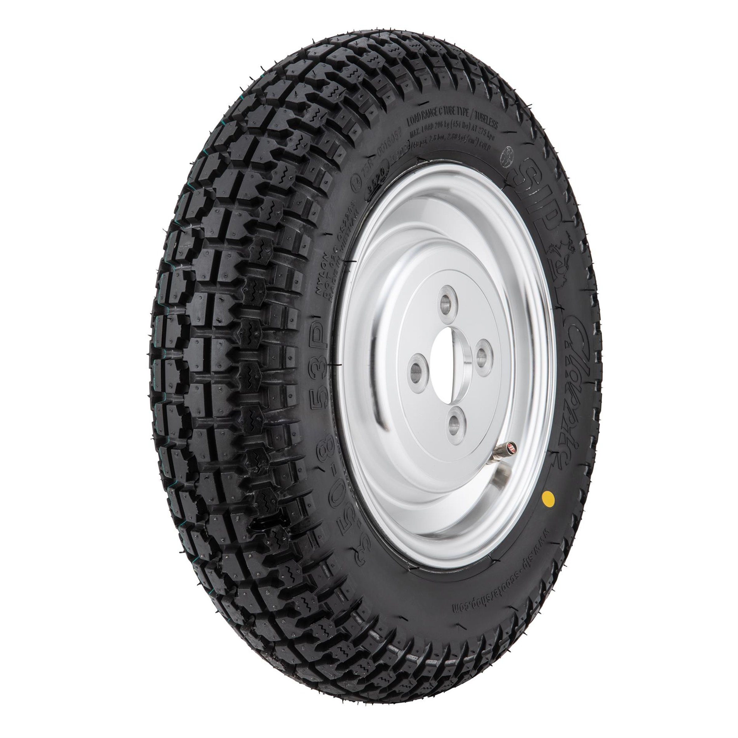 Image of Komplettrad SIP Classic 2.0 3.50-8 53P TL/TT für Vespa 98/125 V1-30/VM/VN/VNA/VNB/150 VL/VB1/VBA/VBB für Vespa 98/125 V1-30/VM/VN/VNA/VNB/150 VL/VB1/VBA/VBB