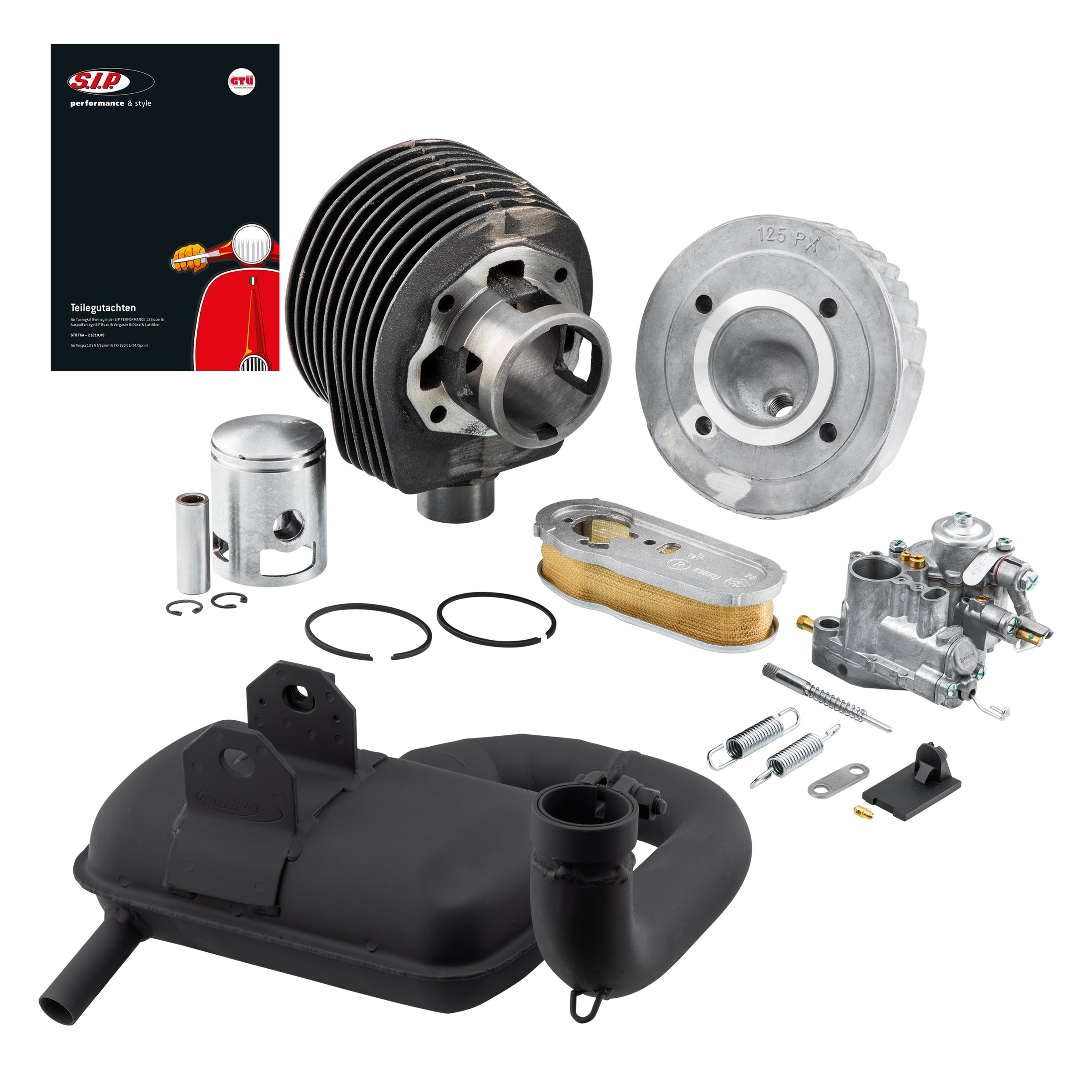 Image of Tuningkit SIP 125 ccm ROAD "Legal" für Vespa 125 VNB/Super/150 VBA/VBB/Super 1° für Vespa 125 VNB/Super/150 VBA/VBB/Super 1°