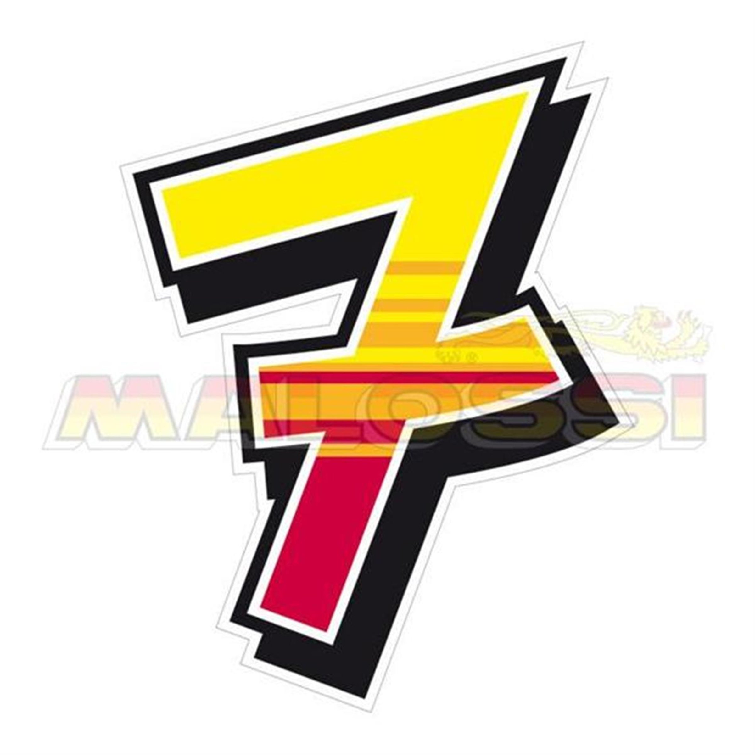 Image of Aufkleber MALOSSI mit Motiv Startnummer "7", by ENKO4