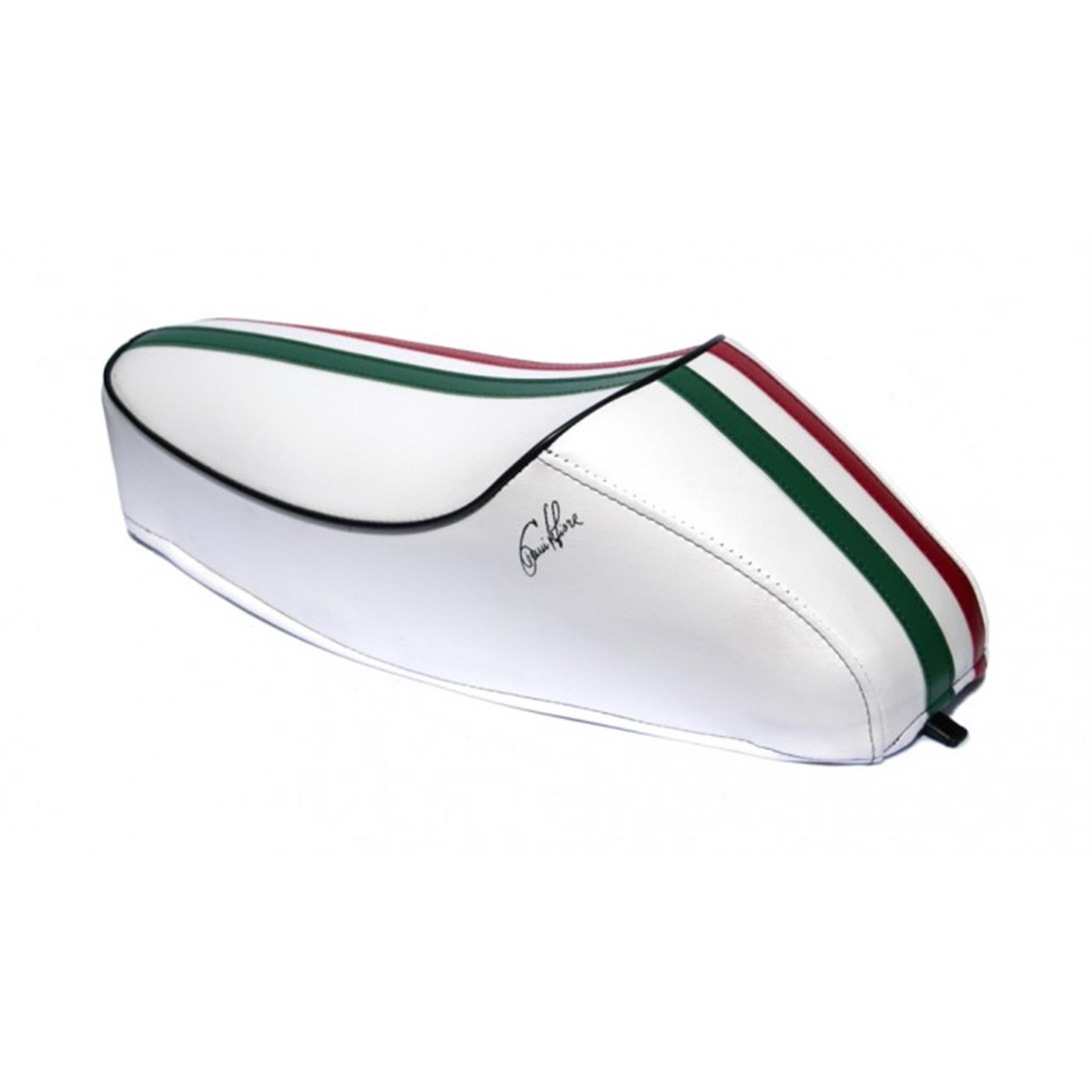 Image of Monositzbank DIEFFE "Tricolore Italy Mezzo" weiß für Vespa 50-125/PV/ET3 für Vespa 50-125/PV/ET3