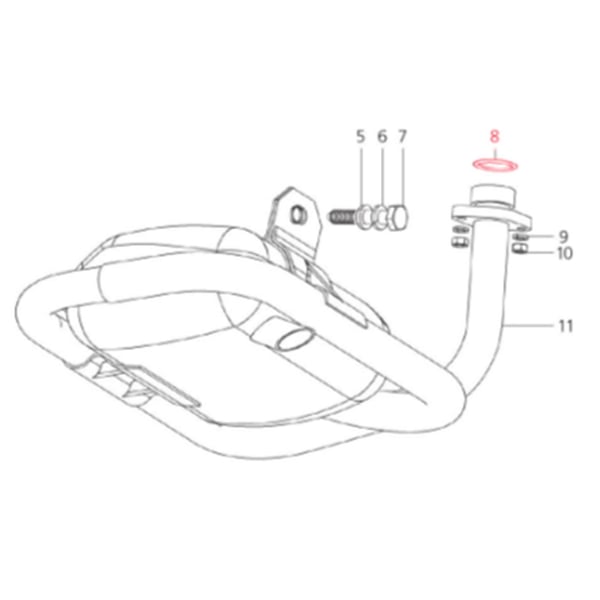 Image of Dichtung LML Auslass (d) 4,0mm, SF514-0454 für LML Star 200 4T