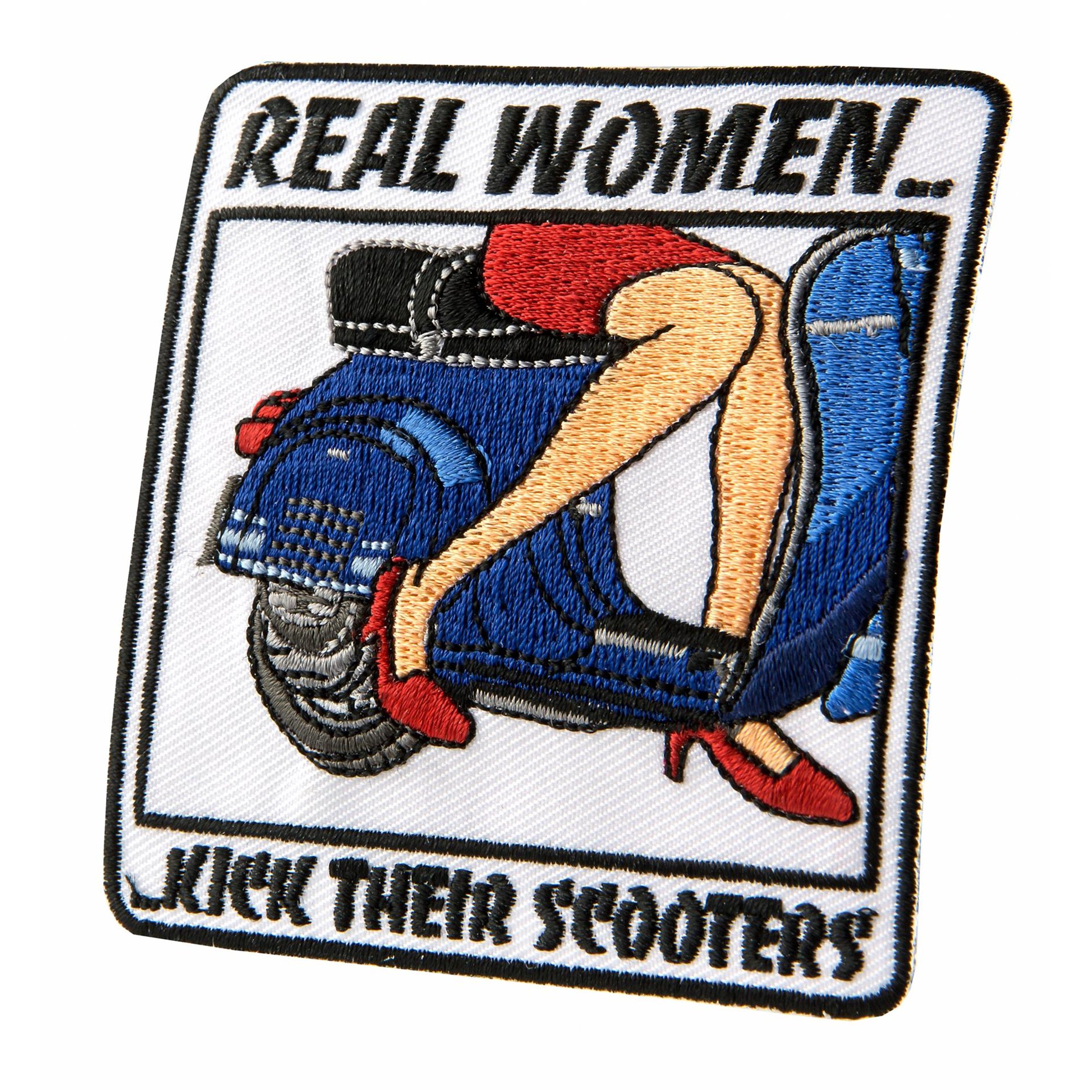 Image of Aufnäher mit Motiv "real women kick their scooters!"