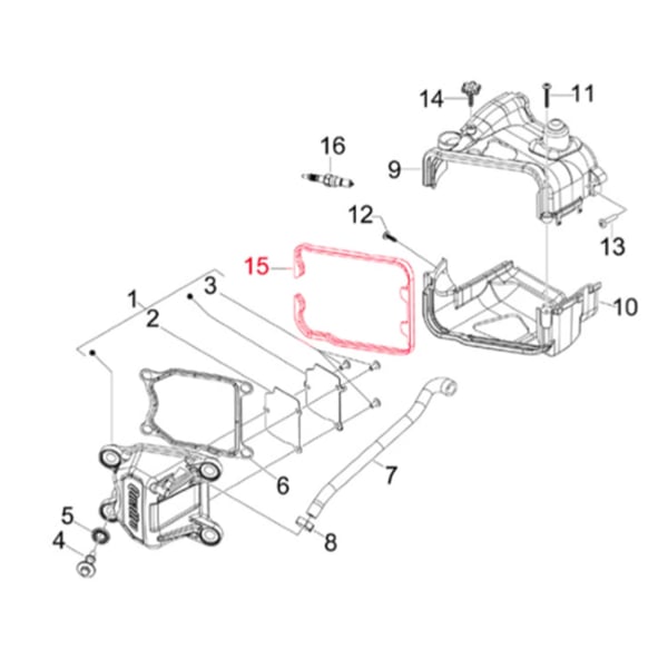 Image of Dichtung Zylinderhaube PIAGGIO, 969334 für Vespa ET4/LX/S 50ccm 4T AC, 2-Ventil