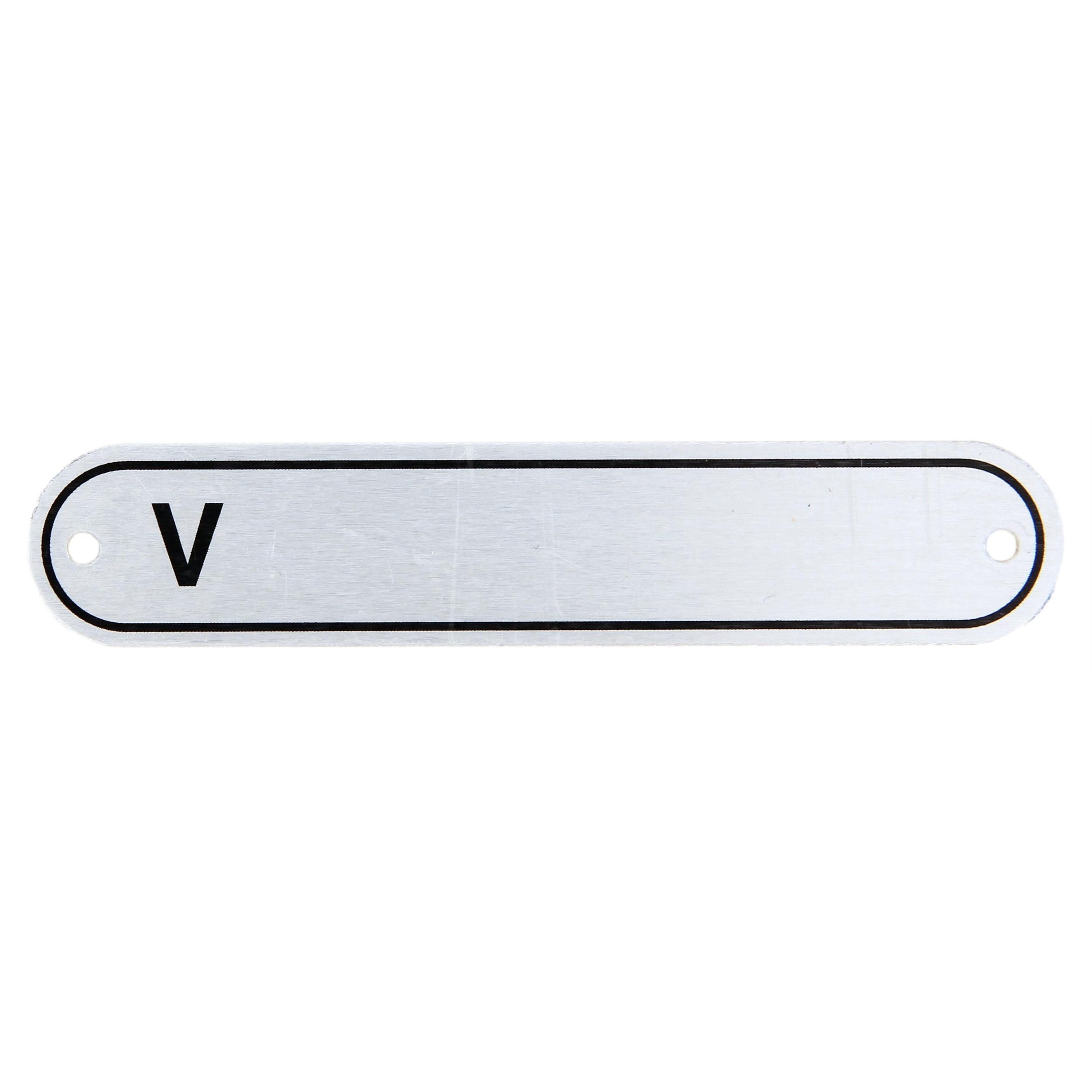 Image of Typenschild Fahrgestellnummer V-... für Vespa alle dt. Modelle '58-'72 für Vespa alle dt. Modelle '58-'72