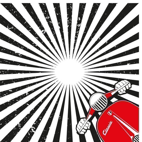 Image of Servietten SIP mit Motiv Vespa Motorroller weiß