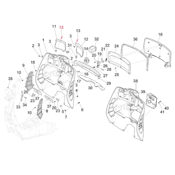 Image of Schraube Gepäckfach M4x25 mm, Torx, PIAGGIO für Vespa GTS/GTS Super/GTV/GT 60 125-300ccm