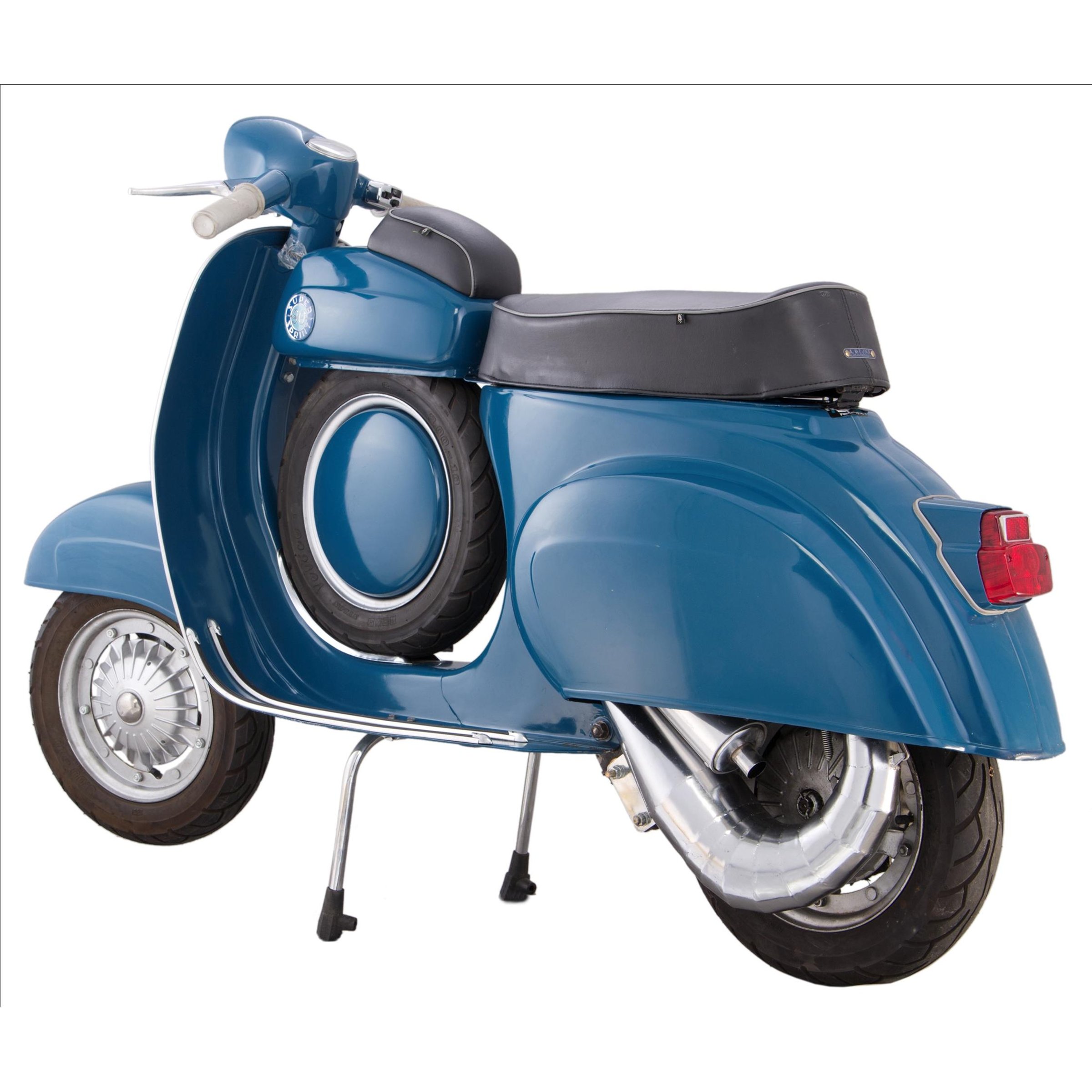 Image of Rennauspuff, Material: Stahl verchromt, Farbe (ESD): silber für Vespa 90/R/SS/100/125 VMA1T für Vespa 90/R/SS/100/125 VMA1T