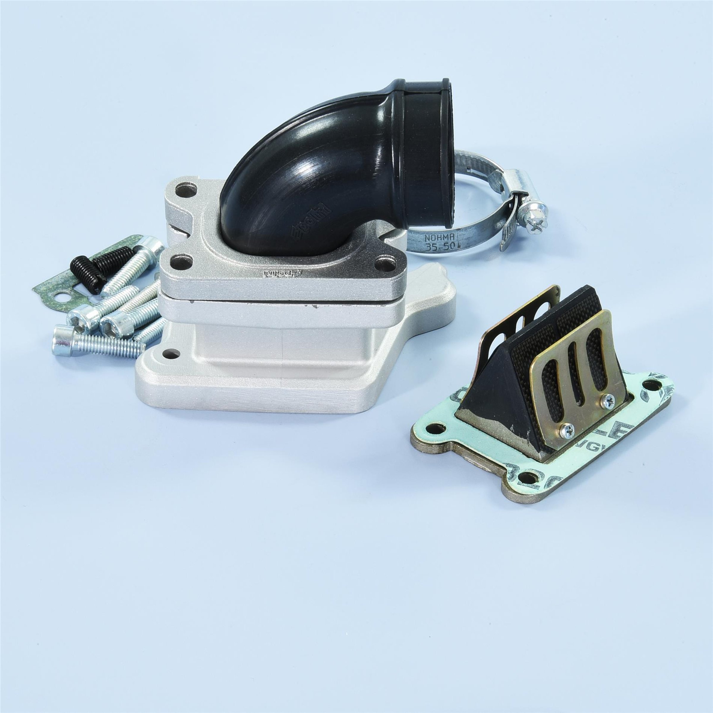 Image of Ansaugstutzen Kit POLINI Membran für Vespa 125 VNB-TS/150 VBA-Super/PX80-150/PE/Lusso/T5/Cosa für Vespa 125 VNB-TS/150 VBA-Super/PX80-150/PE/Lusso/T5/Cosa
