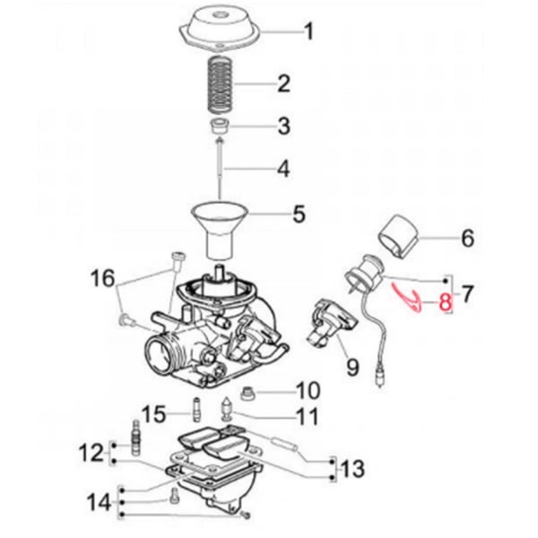 Image of Befestigungsblech E-Choke, PIAGGIO für Vespa ET4/LX/LXV/S/GT/GT L/GTS 125-200ccm 4T AC/LC