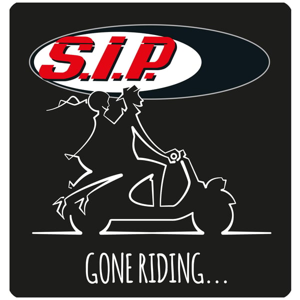 Image of Aufkleber SIP mit Motiv "Gone Riding On My Vespa" Motorroller