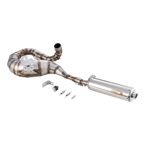 Image of Rennauspuff SIP Performance 2.0, Material: Edelstahl unlackiert, Dämpfer: Edelstahl Farbe (ESD): silber für Vespa 200 Rally/P200E/PX200 E/Lusso/'98/MY/Cosa 1 200