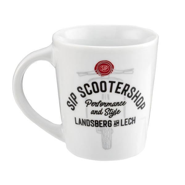 Image of Tasse SIP mit Motiv VESPA RIDER weiß mit farbigem Motiv