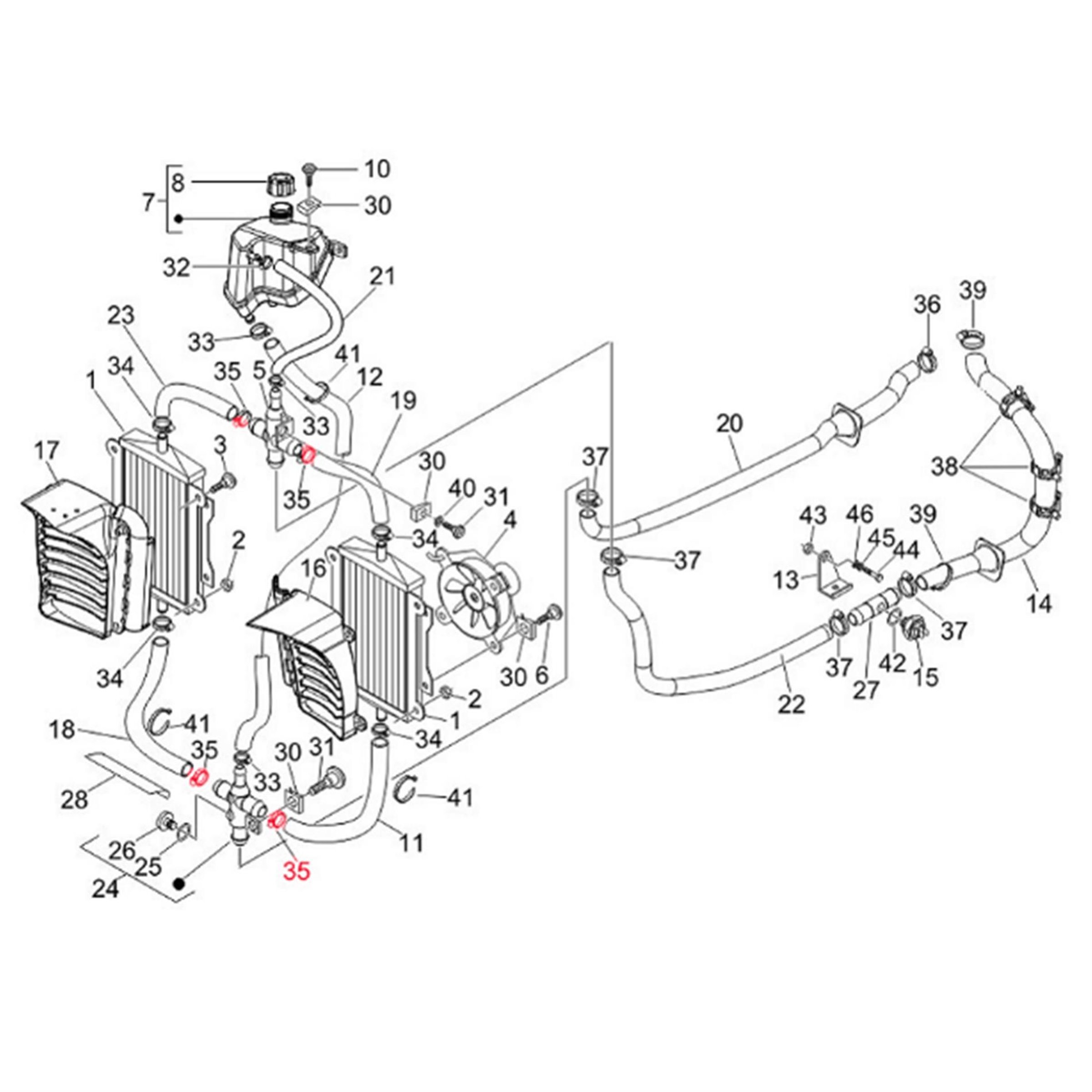 Image of Schlauchschelle Kühlwasserschlauch Ø 25,6 mm, PIAGGIO für Vespa GTS/GTS Super/GTV/GT 60/GT/GT L 125-300ccm 4T LC für Vespa GTS/GTS Super/GTV/GT 60/GT/GT L 125-300ccm 4T LC