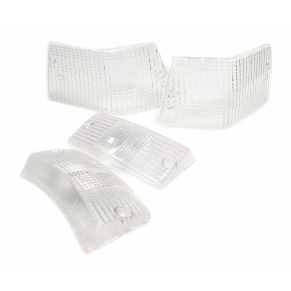 Image of Blinkerglas Kit PIAGGIO vorne & hinten für Vespa PX80-200/PE/Lusso/T5/LML Star/Deluxe/Stella