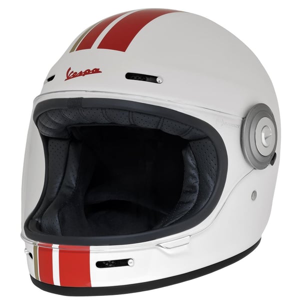 Image of Helm PIAGGIO Vespa Racing Sixties, weiß/rot, Gr. S, 55-56cm Integralhelm