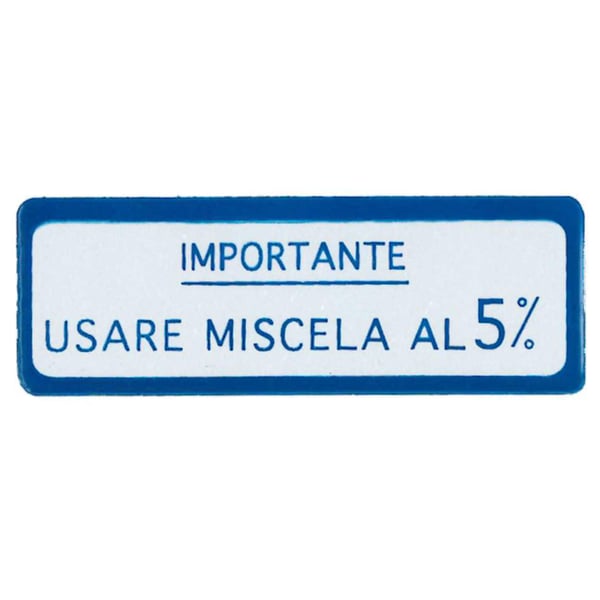 Image of Aufkleber mit Motiv Usare Miscela al 5% für Vespa 125 V30-33/VM/VU/VNA/150 VL/VB1/160 GS/180 SS