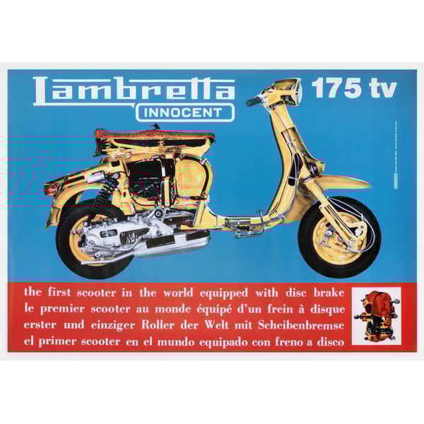Image of Poster mit Motiv Lambretta TV 175 Motorroller