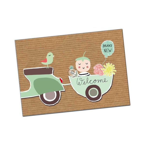 Image of Postkarte SIP mit Motiv Welcome Baby