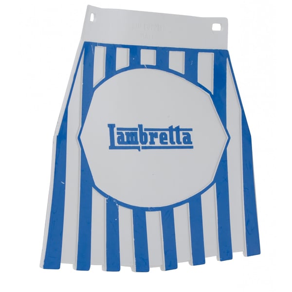 Image of Spritzlappen mit "Lambretta" Schriftzug blau/weiß gestreift