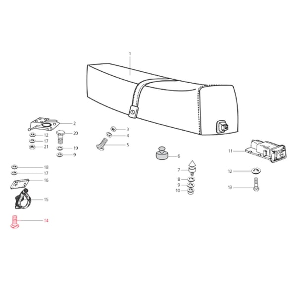 Image of Schraube Gepäckhaken M5x20 mm, Senkkopf, Schlitz, LML für Vespa alle Modelle