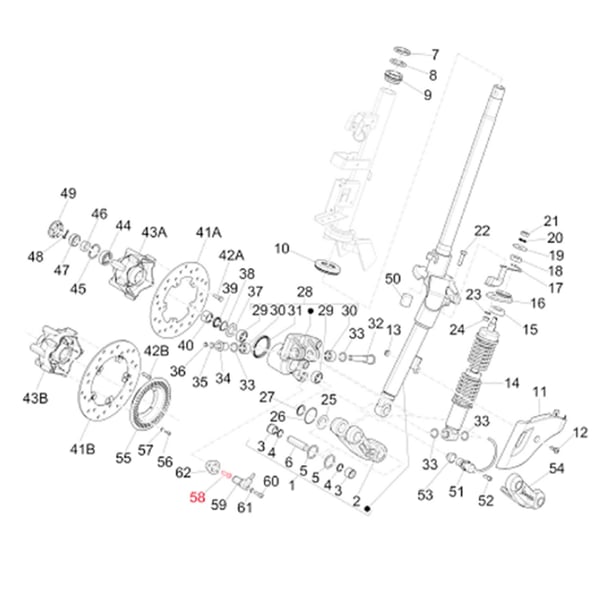 Image of Schraube Achsaufnahme M6x18 mm, Torx, PIAGGIO für Vespa Primavera/Sprint 125-150ccm