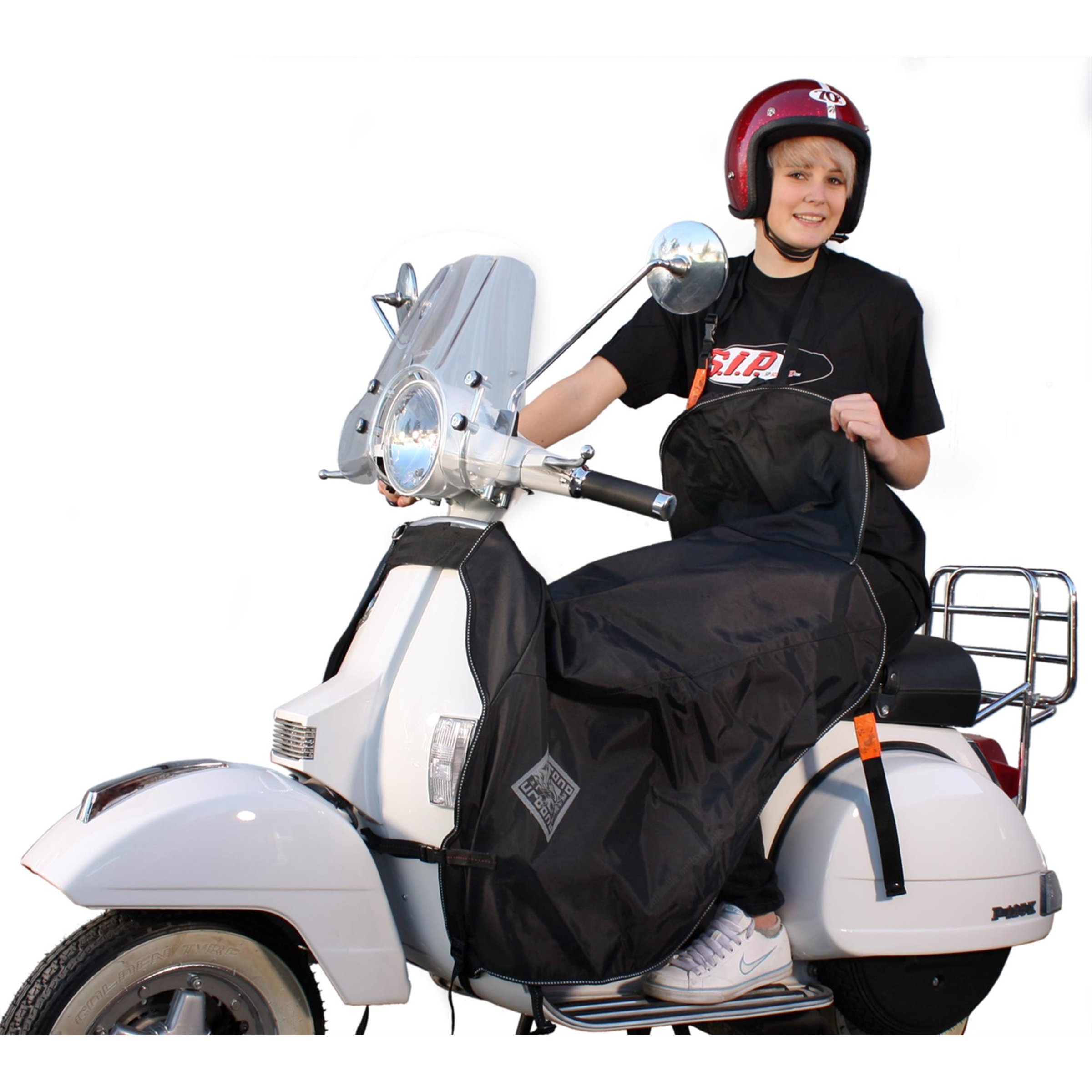 Image of Wind- und Wetter Beinschutz TUCANO URBANO Termoscud für Vespa 50-125/PV/ET3/PK/S/XL/XL2/98/V1-TS/VL-Super/GS/Rally/PX80-200/PE/Lusso/Cosa/T5 für Vespa 50-125/PV/ET3/PK/S/XL/XL2/98/V1-TS/VL-Super/GS/Rally/PX80-200/PE/Lusso/Cosa/T5