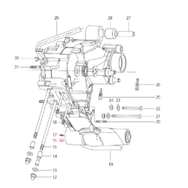 Image of Mutter M8x1,25 mm Sechskant, Stehbolzen, LML für LML Star 125-200 4T/Star Deluxe 125-150 4S/Speedy