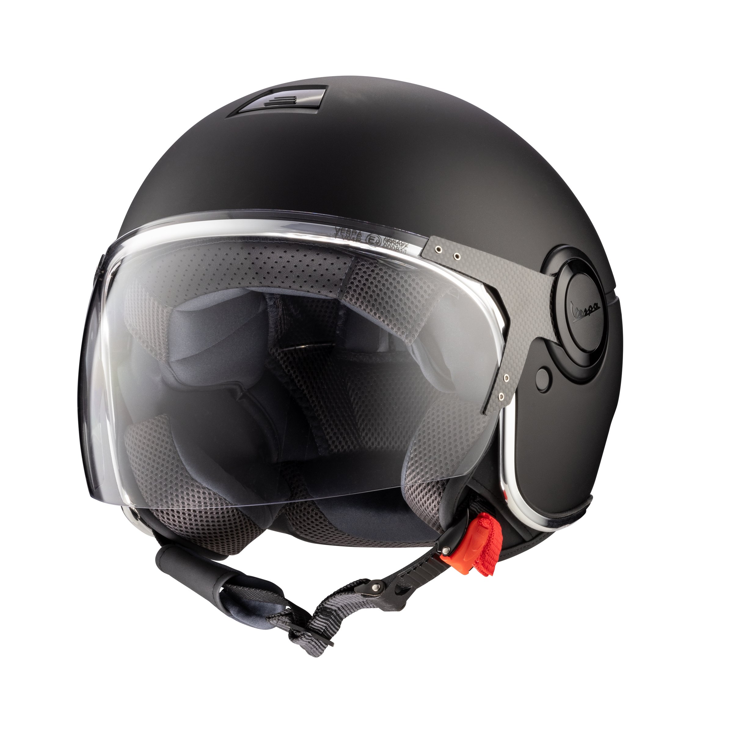 Image of Helm PIAGGIO Vespa Argentario, schwarz matt, opaco, 99/C, Gr. S, 55-56cm Jethelm Jethelm