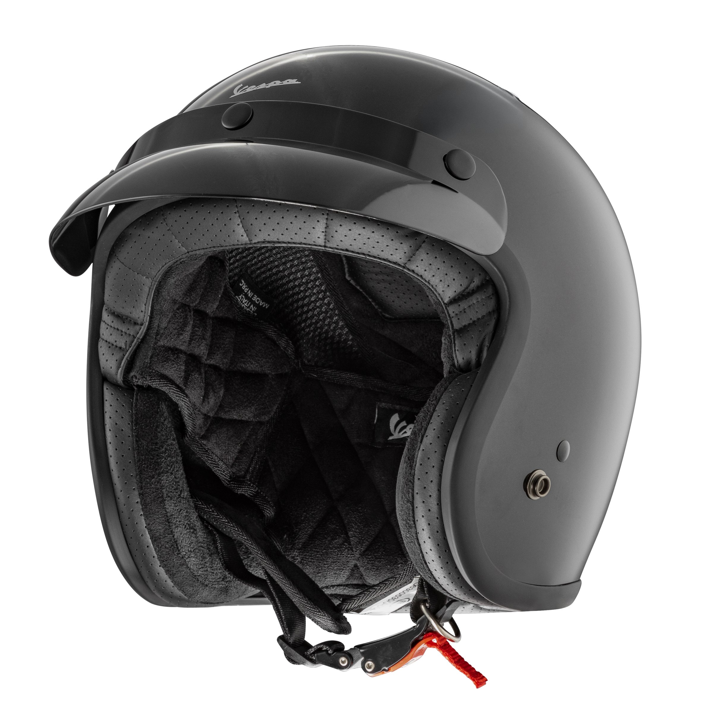 Image of Helm PIAGGIO Vespa Versilia, schwarz glänzend, Gr. XS, 54cm Jethelm Jethelm Jethelm