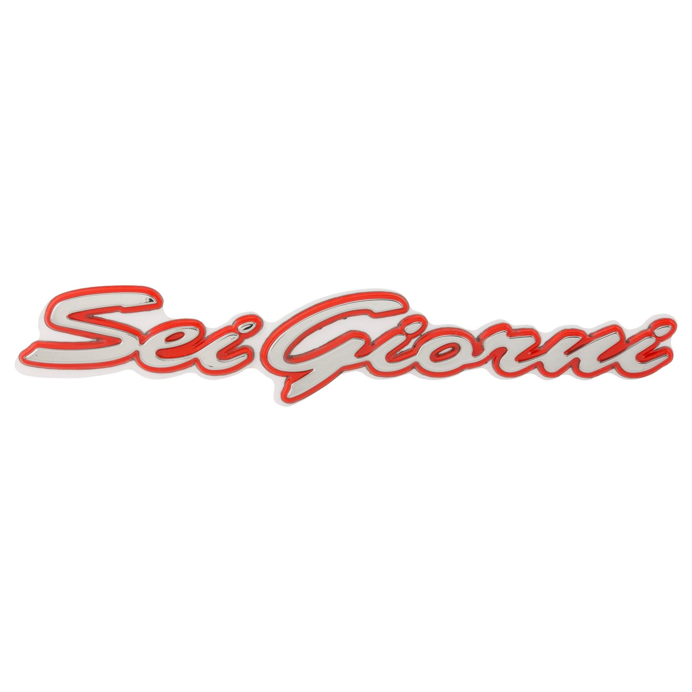 Image of Schriftzug "Sei Giorni" Seitenhaube rechts 2H002048 für Vespa GTV 300ccm Sei Giorni ('17) für Vespa GTV 300ccm Sei Giorni ('17)