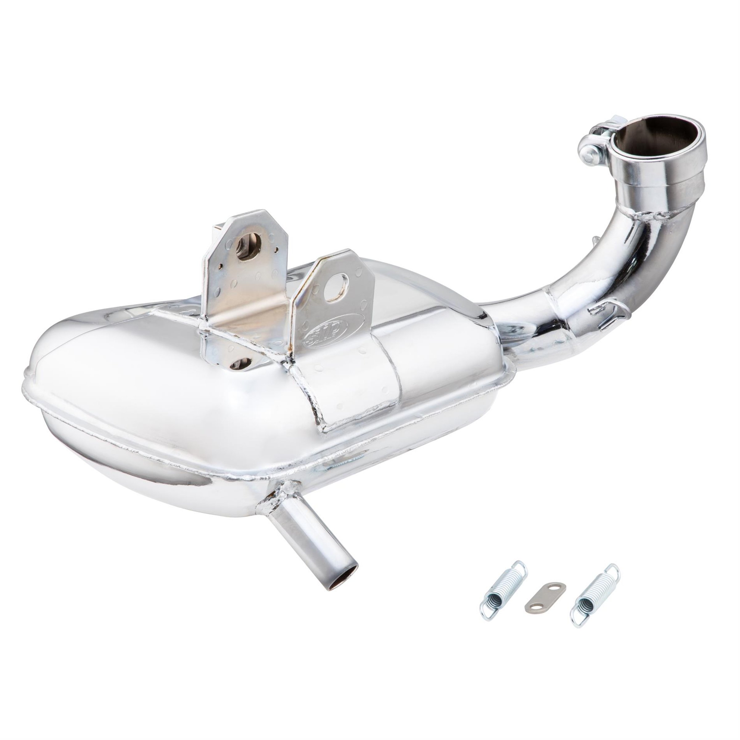Image of Rennauspuff SIP ROAD 3.0, Material: Stahl chrom für Vespa 200 Rally/P200E/PX200 E/Lusso/'98/MY/Cosa 1 200 für Vespa 200 Rally/P200E/PX200 E/Lusso/'98/MY/Cosa 1 200