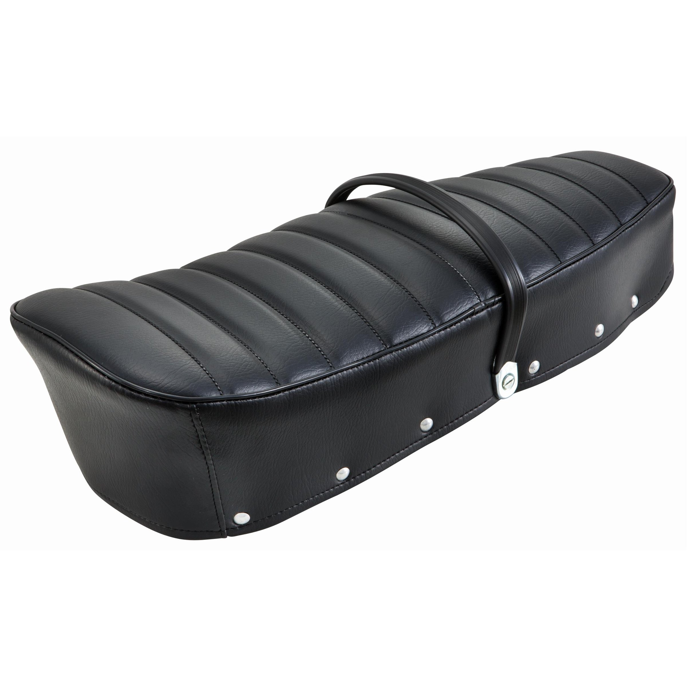 Image of Sitzbank schwarz abgesteppt 19555160 - 15055170 für Lambretta 125 LI 3°/LIS/150 LI 3°/LIS/SX/175 TV 3°/200 SX für Lambretta 125 LI 3°/LIS/150 LI 3°/LIS/SX/175 TV 3°/200 SX