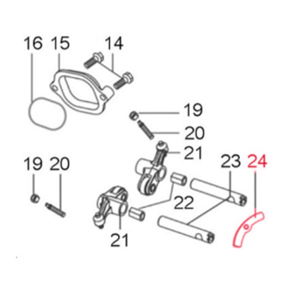 Image of Halterung LML, Achse Kipphebel Ventile, SF514-0090 für LML Star 125-150 4T/Star Deluxe 125-150 4S/Speedy