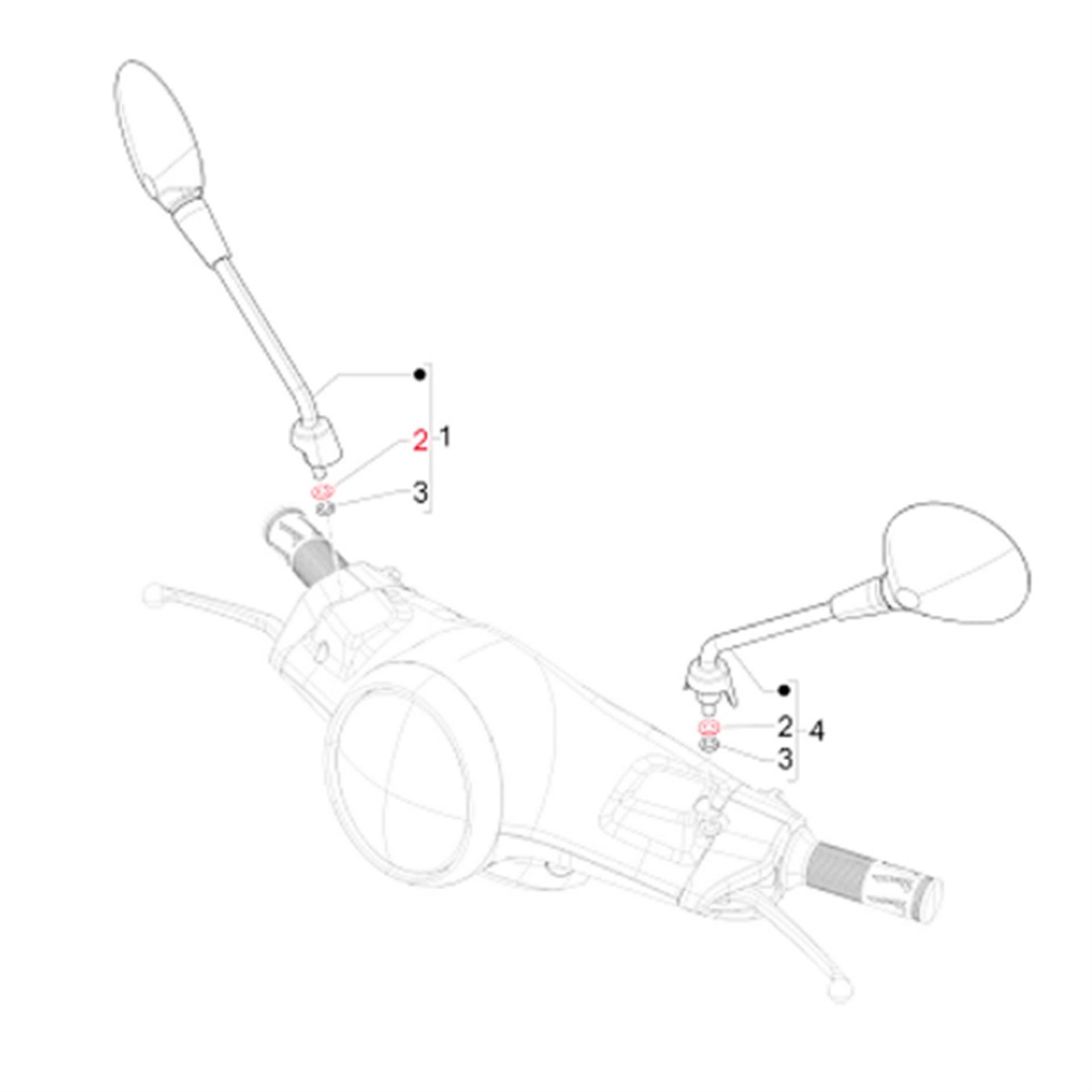 Image of Sternscheibe Spiegel, PIAGGIO für Vespa Primavera/Sprint 50-150ccm für Vespa Primavera/Sprint 50-150ccm