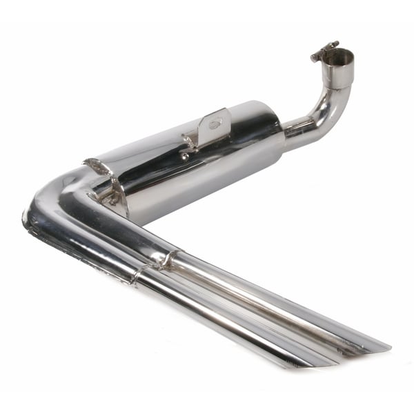 Image of Rennauspuff "Replika Sport", Edelstahl poliert, Farbe (ESD): chrom für Vespa 200 Rally/P200E/PX200 E/Lusso/'98/MY/Cosa 1 200