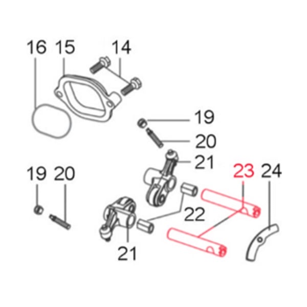 Image of Achse Kipphebel Ventile LML, SF513-0039 für LML Star 125-150 4T/Star Deluxe 125-150 4S/Speedy