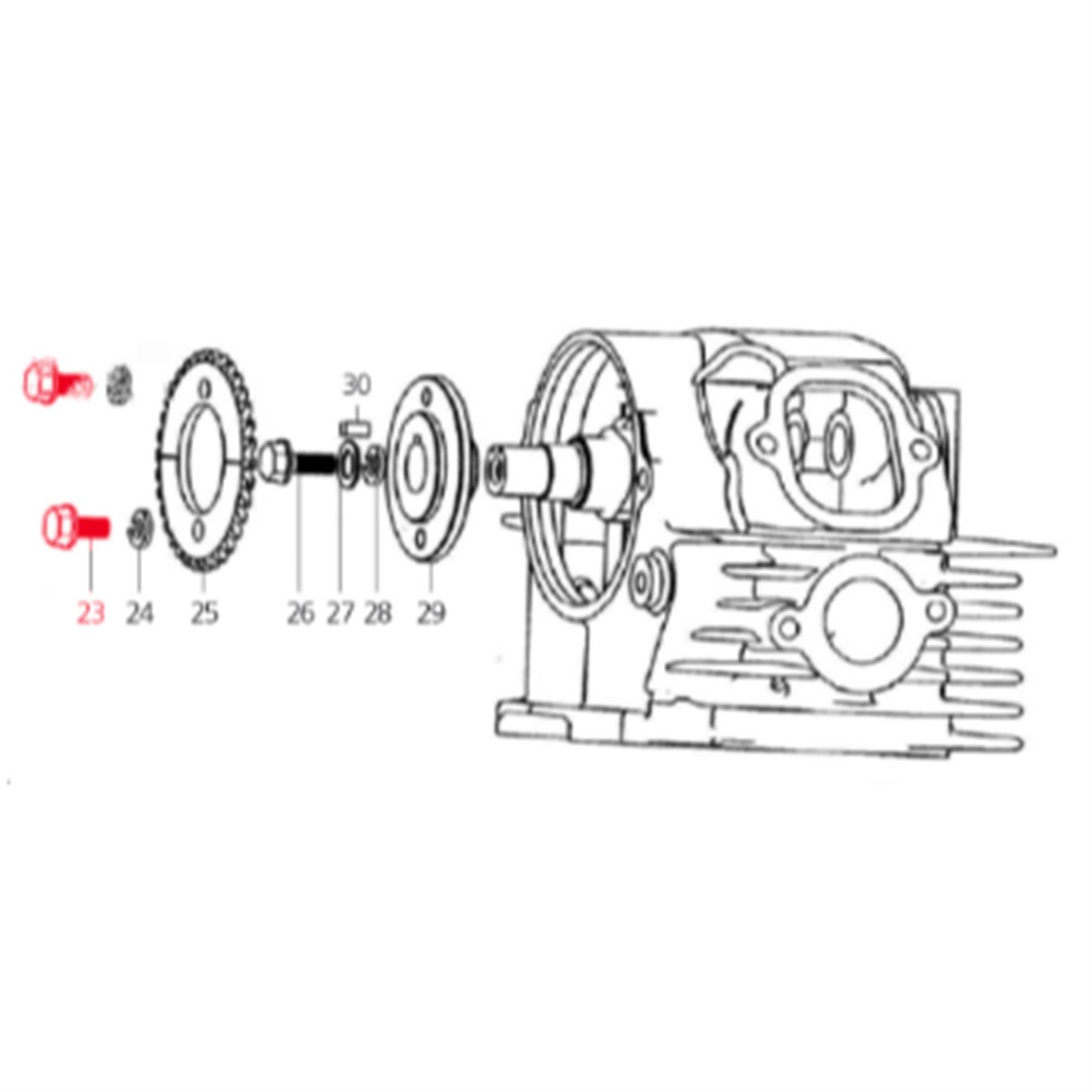 Image of Schraube Zahnrad M6x10 mm, LML für LML Star 200 4T für LML Star 200 4T