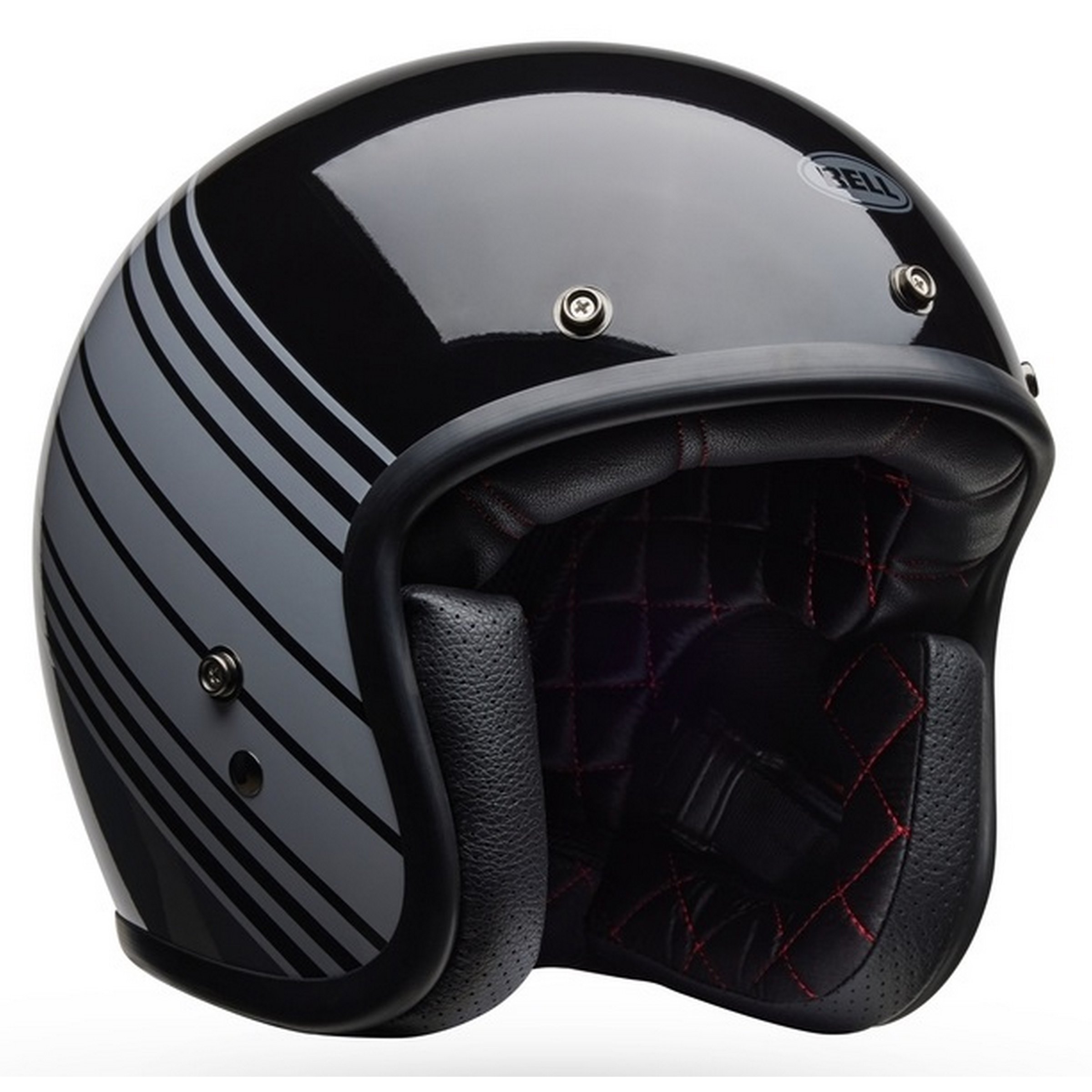 Image of Helm BELL Custom 500 Edge, schwarz/grau glänzend, Gr. M, 57-58cm Jethelm Jethelm