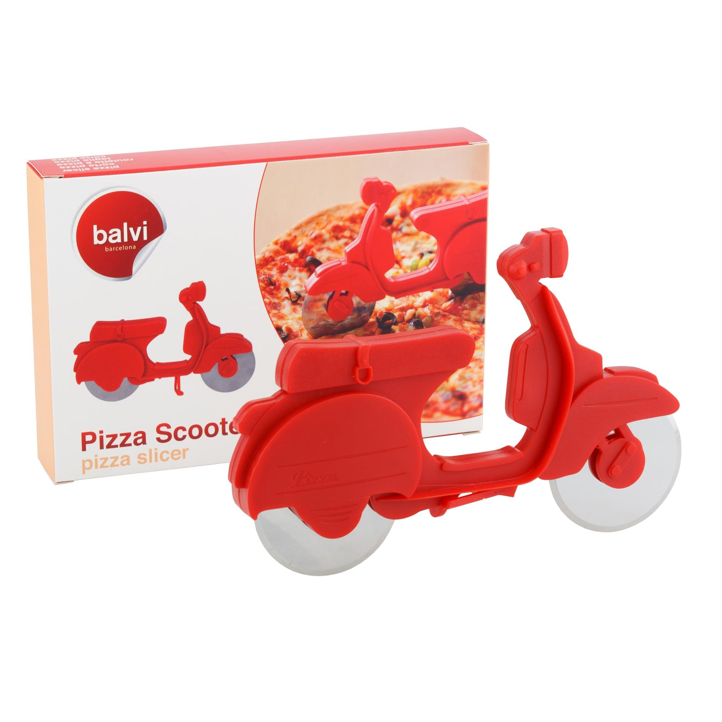 Image of Pizzaschneider mit Motiv "Roller" rot