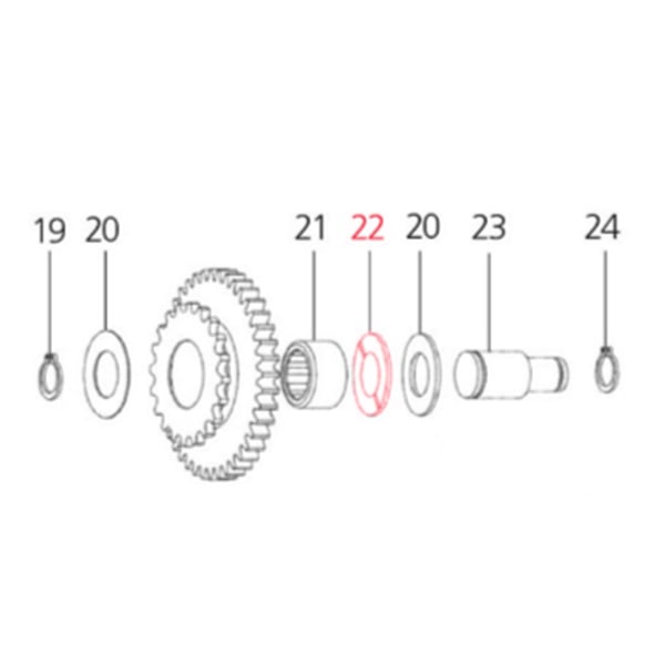 Image of Distanzscheibe, LML für LML Star 125-150 4T/Star Deluxe 125-150 4S/Speedy