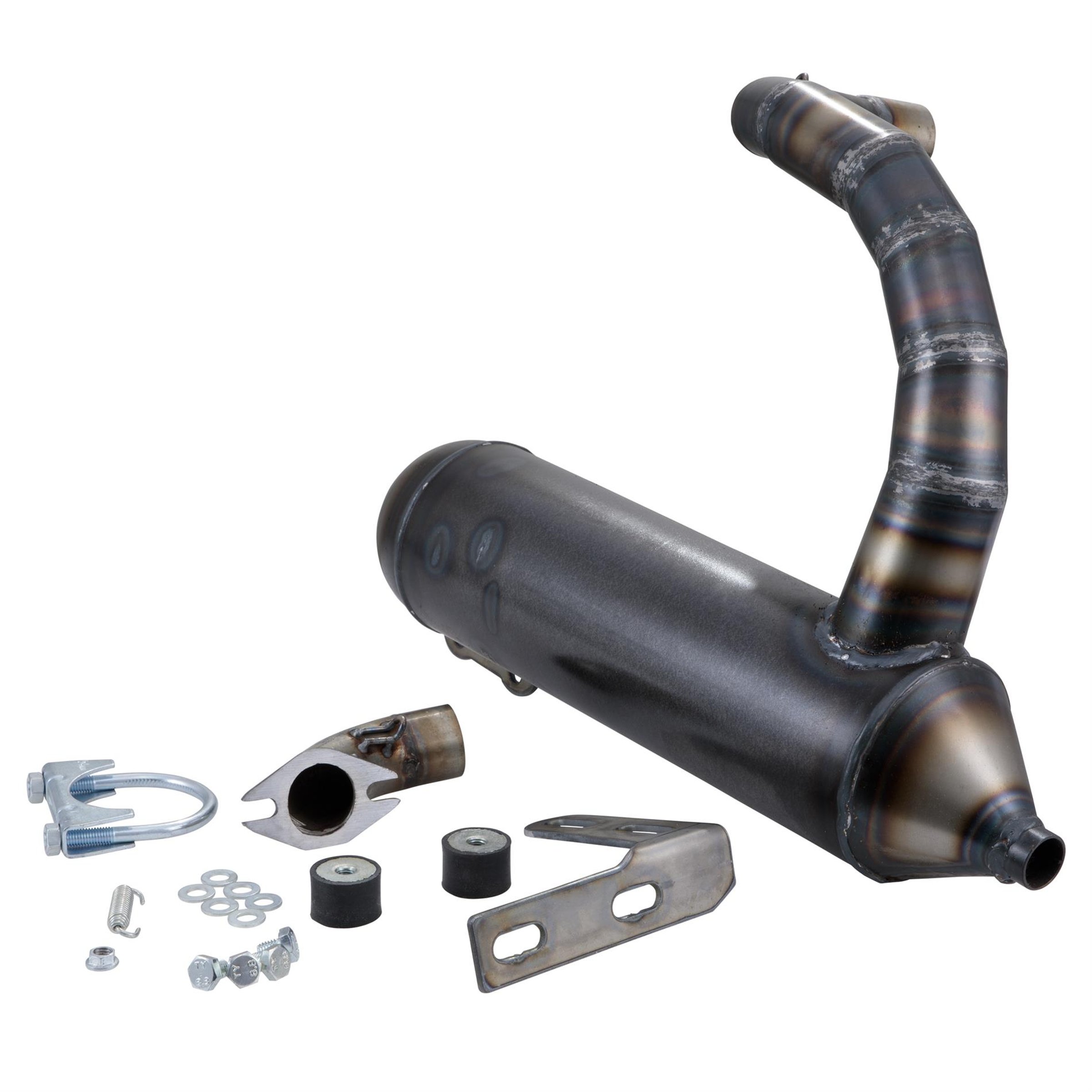 Image of Rennauspuff EGIG Performance Superbanana Touring, Material: Stahl unlackiert für Vespa 90/R/SS/100/125/PV/ET3 für Vespa 90/R/SS/100/125/PV/ET3