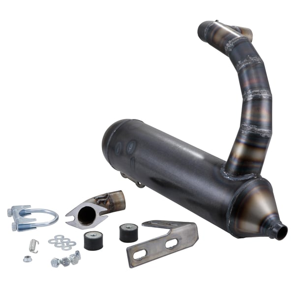 Image of Rennauspuff EGIG Performance Superbanana Touring, Stahl unlackiert für Vespa 90/R/SS/100/125/PV/ET3