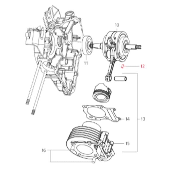 Image of Stift LML, SF514-0035 für LML Star 125-150 4T/Star Deluxe 125-150 4S/Speedy