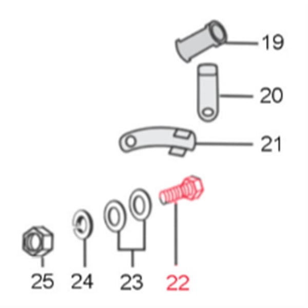 Image of Schraube Kotflügel M6x25 mm, LML für LML Star 125-200 4T/Star Deluxe 125-150 4S/Speedy
